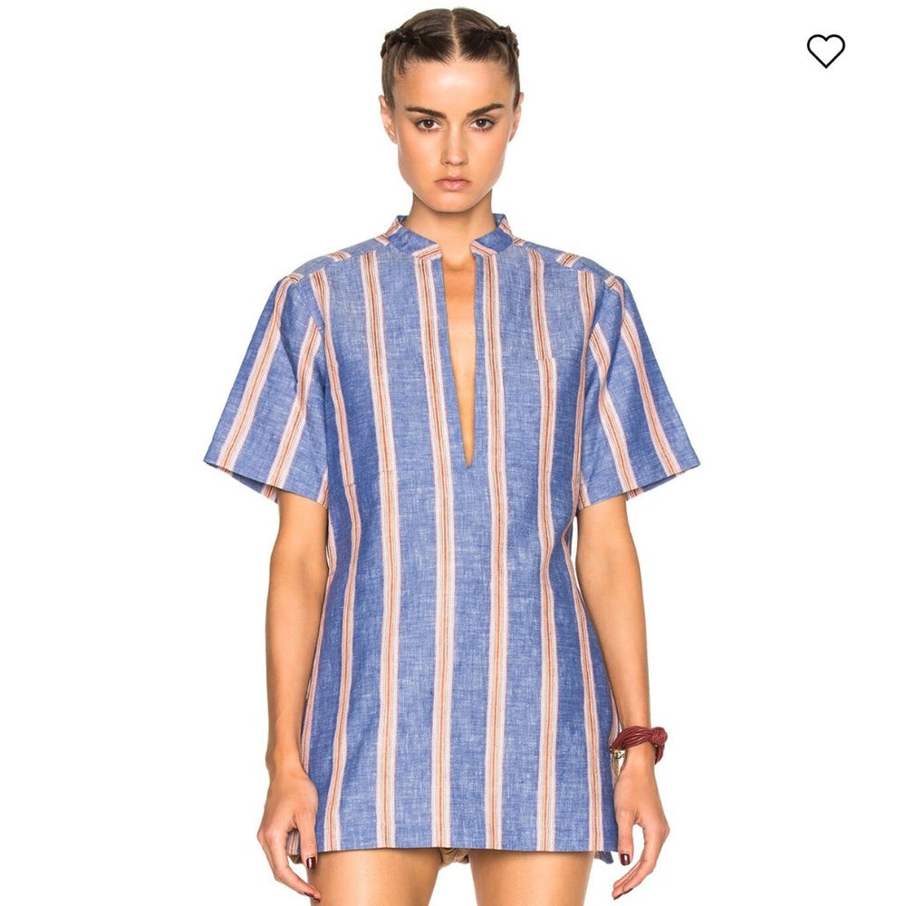 A.L.C. Striped Linen Top Size 2
